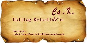 Csillag Krisztián névjegykártya