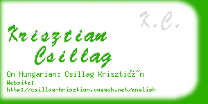 krisztian csillag business card